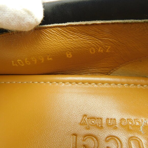 Gucci Jordaan Black Leather Classic Horse Bit Slip-on Loafers 8 UK - Picture 9 of 9